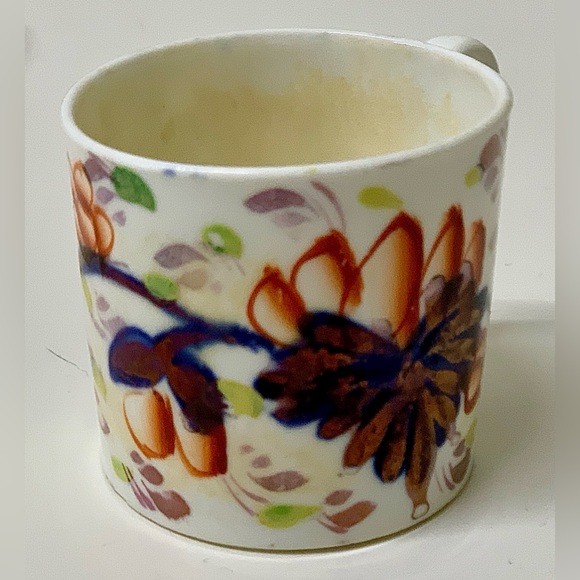 19th Century Antique Gaudy Welsh Grape Pattern Miniature Child’s Mug - Picture 2 of 14